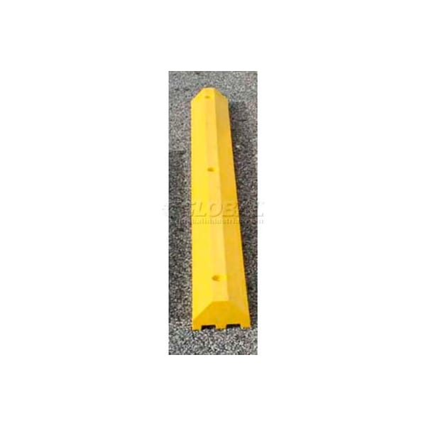 Gray Compact Parking Block with Cable Protection & Hardware - 72in Long